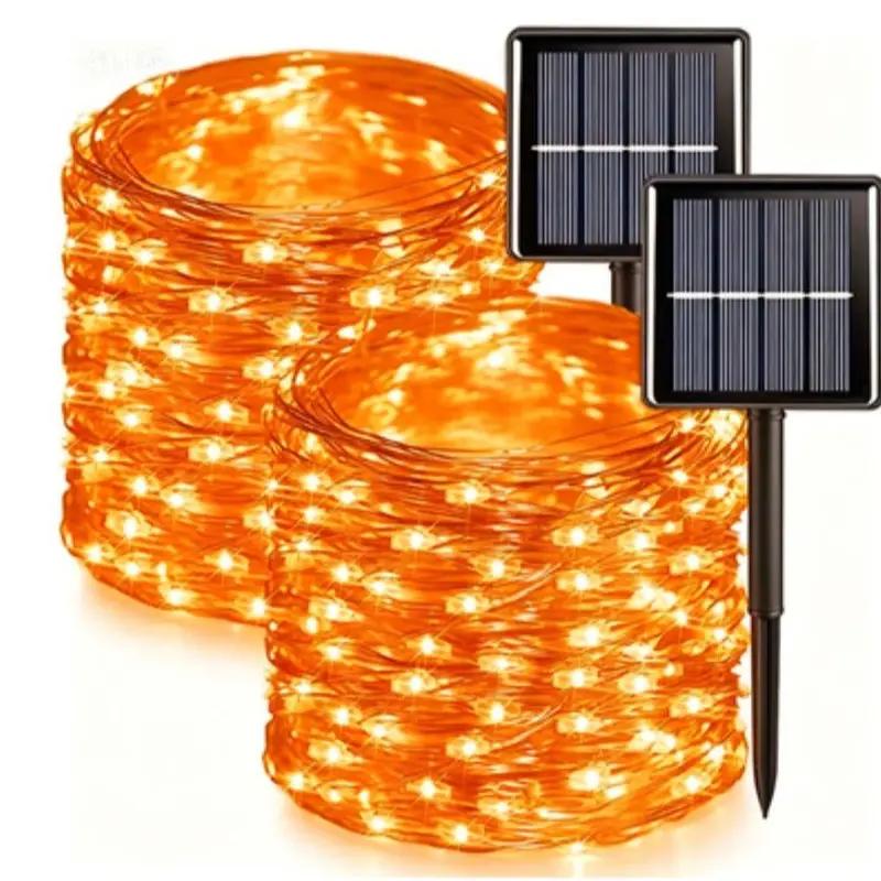 Pack Of 2 Halloween Solar LED String Lights Set With 8 Lighting Modes