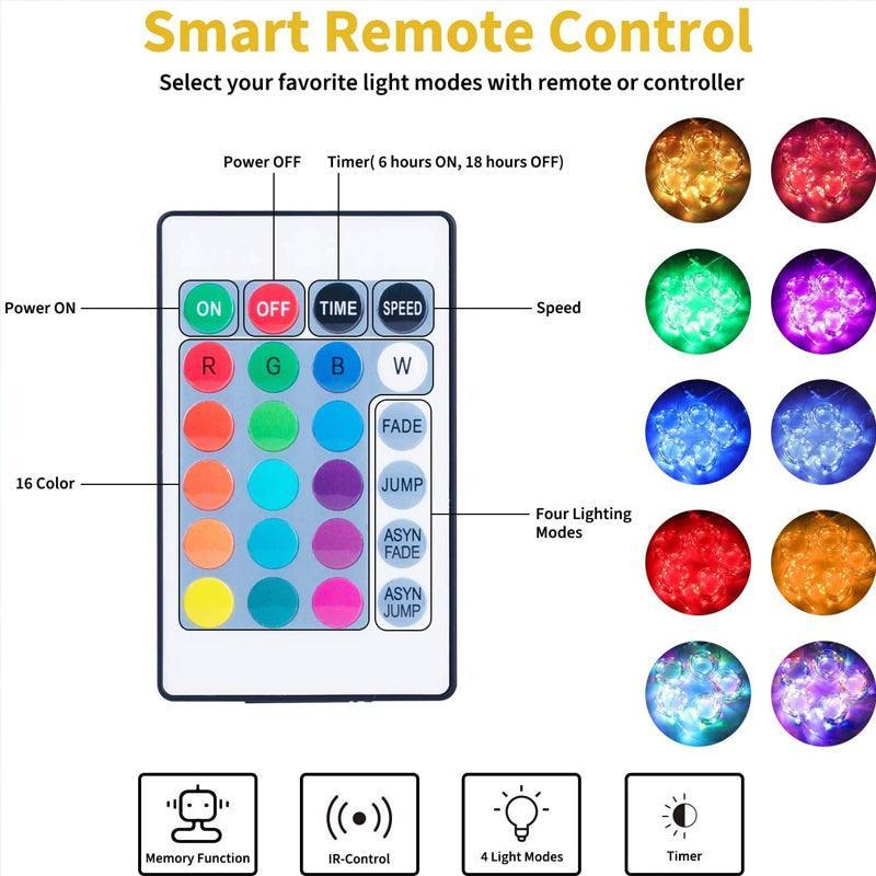 Curtain Lights String – Warm White LED Fairy Lights-Solar Wind LED Chime