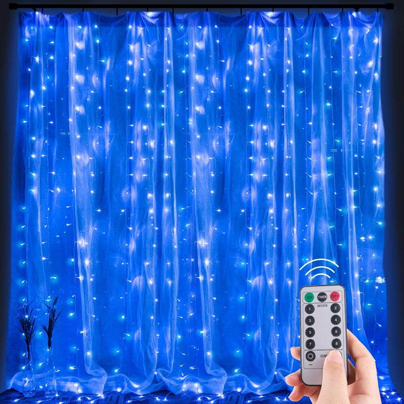 Curtain Lights String – Warm White LED Fairy Lights-Solar Wind LED Chime