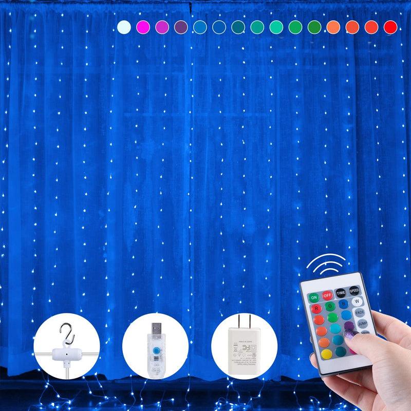 Curtain Lights String – Warm White LED Fairy Lights-Solar Wind LED Chime