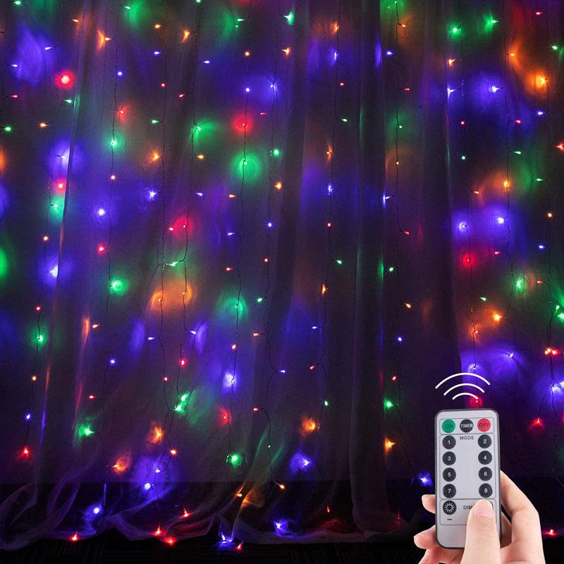Curtain Lights String – Warm White LED Fairy Lights-Solar Wind LED Chime