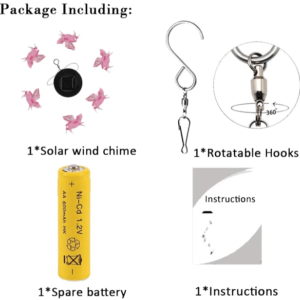 Pigs Solar Wind Chime – Colorful LED Lights for Outdoor Decor-Solar Wind LED Chime