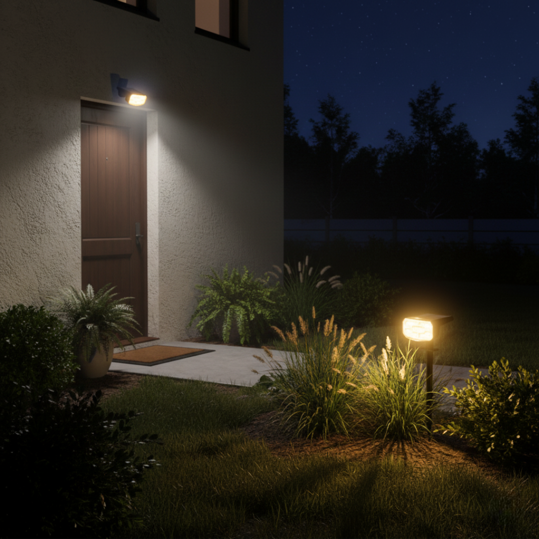 Solar Spot Lights Outdoor Waterproof 4 Pack