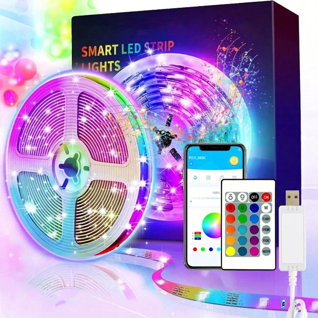 USB Powered Portable Bluetooth LED Strip Lights