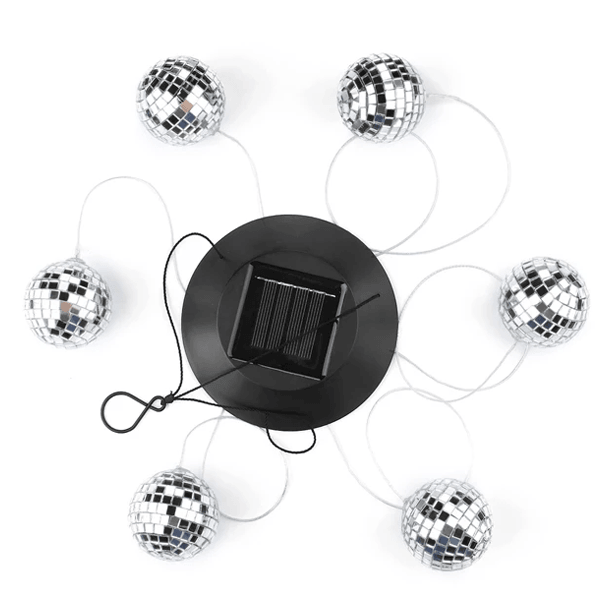 Mirror Ball Wind Chime  – Solar LED Garden Decoration-Solar Wind LED Chime