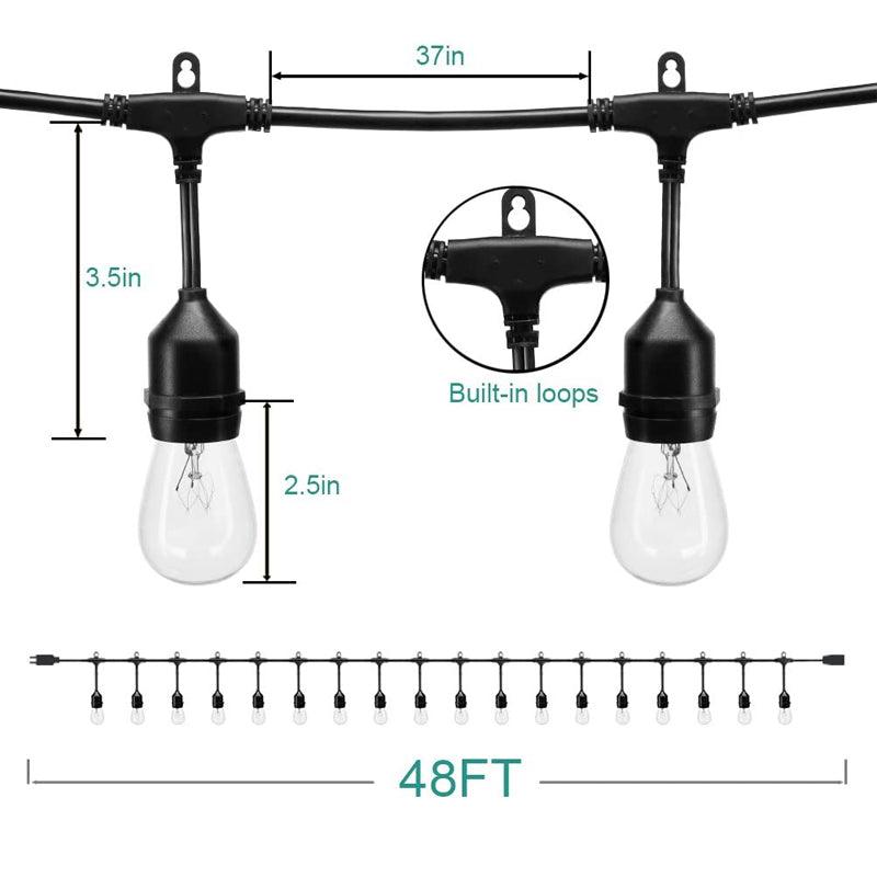 Vintage Bulb String Lights - Indoor And Outdoor Décor-Solar Wind LED Chime