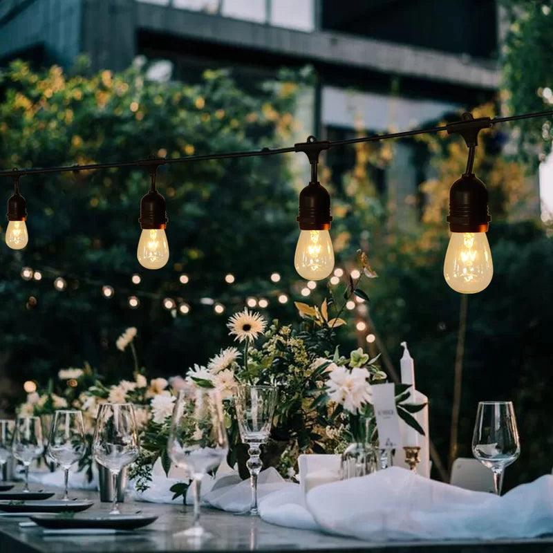 Vintage Bulb String Lights - Indoor And Outdoor Décor-Solar Wind LED Chime