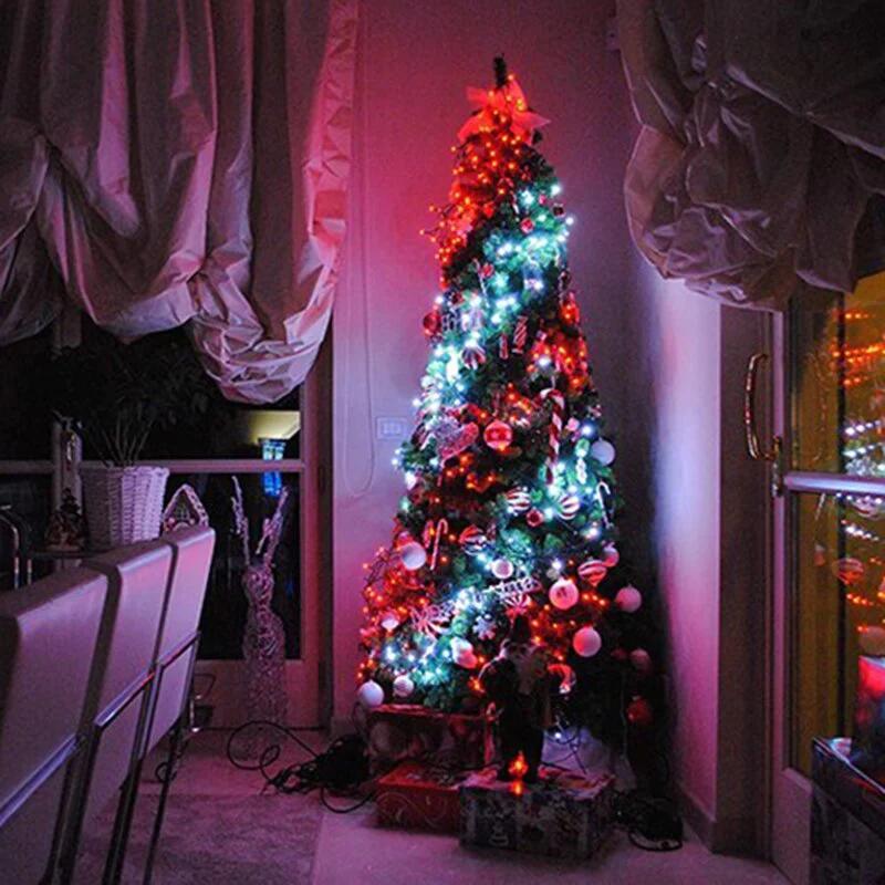 LED Christmas Tree Lights – Smart Music Sync Holiday Decor-Solar Wind LED Chime