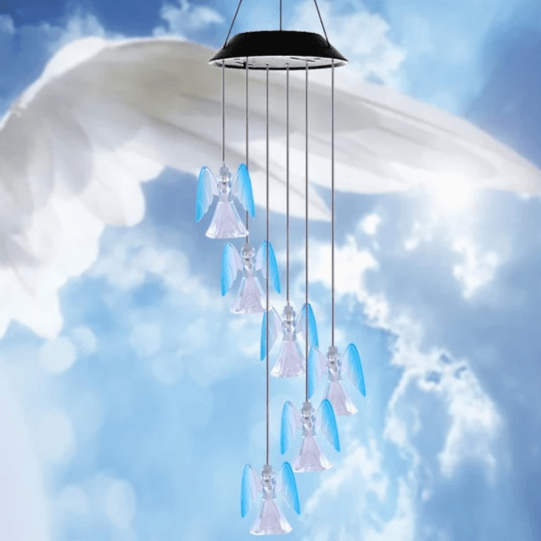 Lucky Angel Solar Chime – Color Changing Outdoor Wind Chime-Solar Wind LED Chime