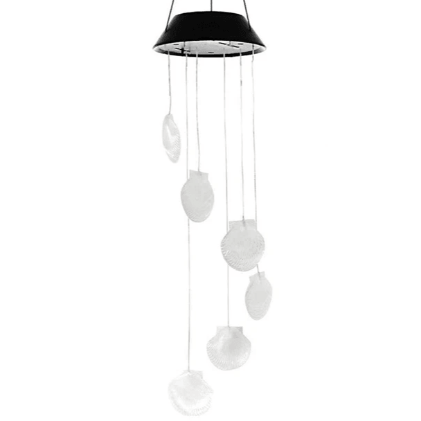 Seashell Solar Wind Chimes-Solar Wind LED Chime