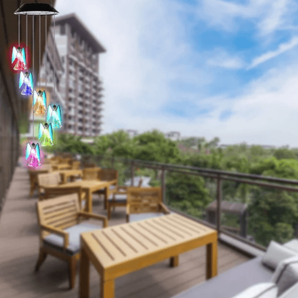 Lucky Angel Solar Chime – Color Changing Outdoor Wind Chime-Solar Wind LED Chime