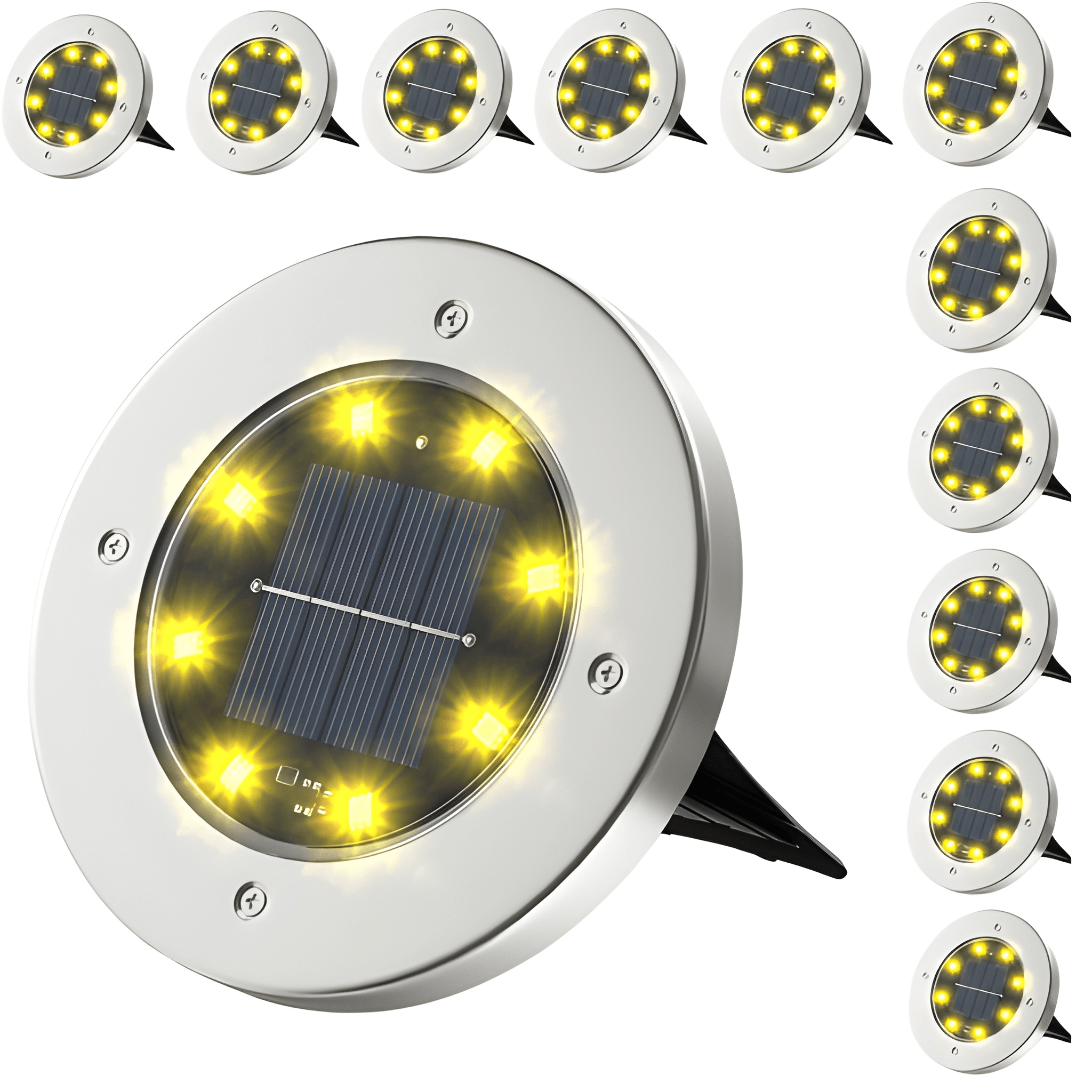 Waterproof Solar Pathway Lights for Gardens and Walkways Set