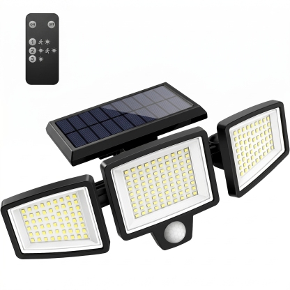 Solar Security Lights Outdoor 2500LM 210 LED Motion Sensor Flood Lights With Remote