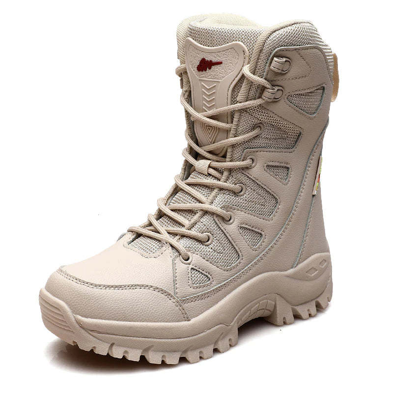 Plush Men Lace Up Casual High Top Snow Boots-Soco Sands