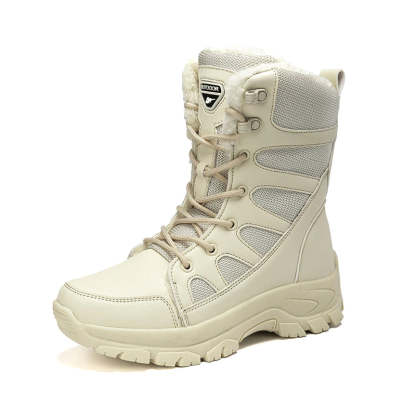 Casual High Top Plush Men Lace Up Snow Boots-Soco Sands