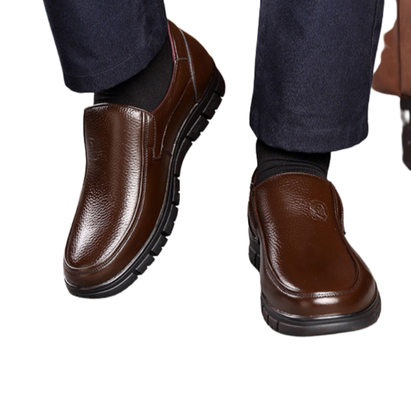 Men's Flat Platform Casual Leather Shoes-Soco Sands