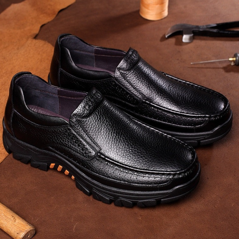 Genuine Leather Casual Slip-On Shoes-Soco Sands