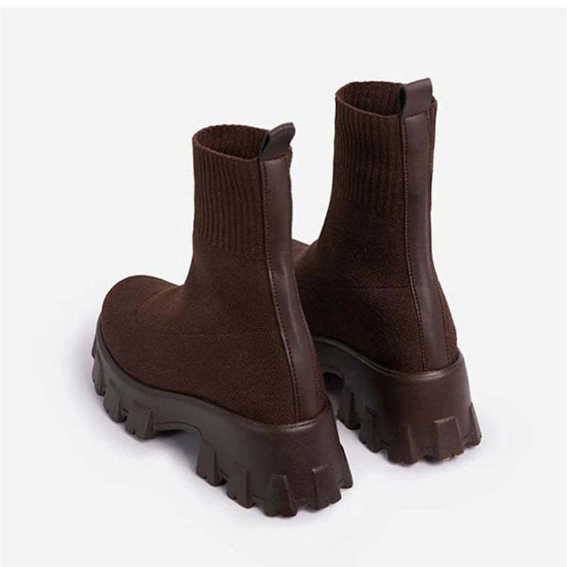 Knitted Slip on Winter Boots-Soco Sands