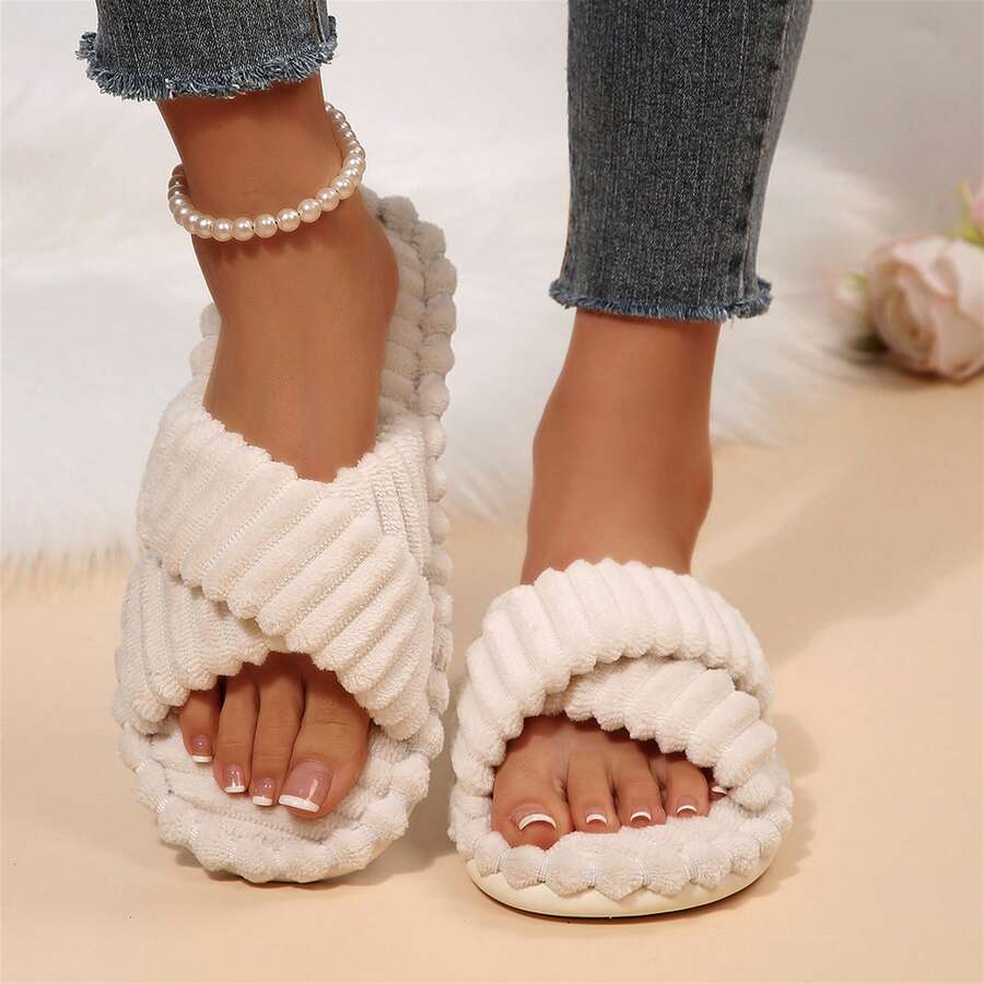 Casual Comfortable Memory Foam House Slides For Women