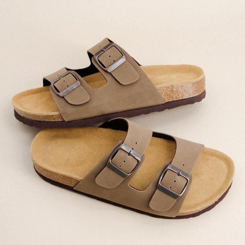 Lane Cork Footbed Sandal With Adjustable Buckles For Women 