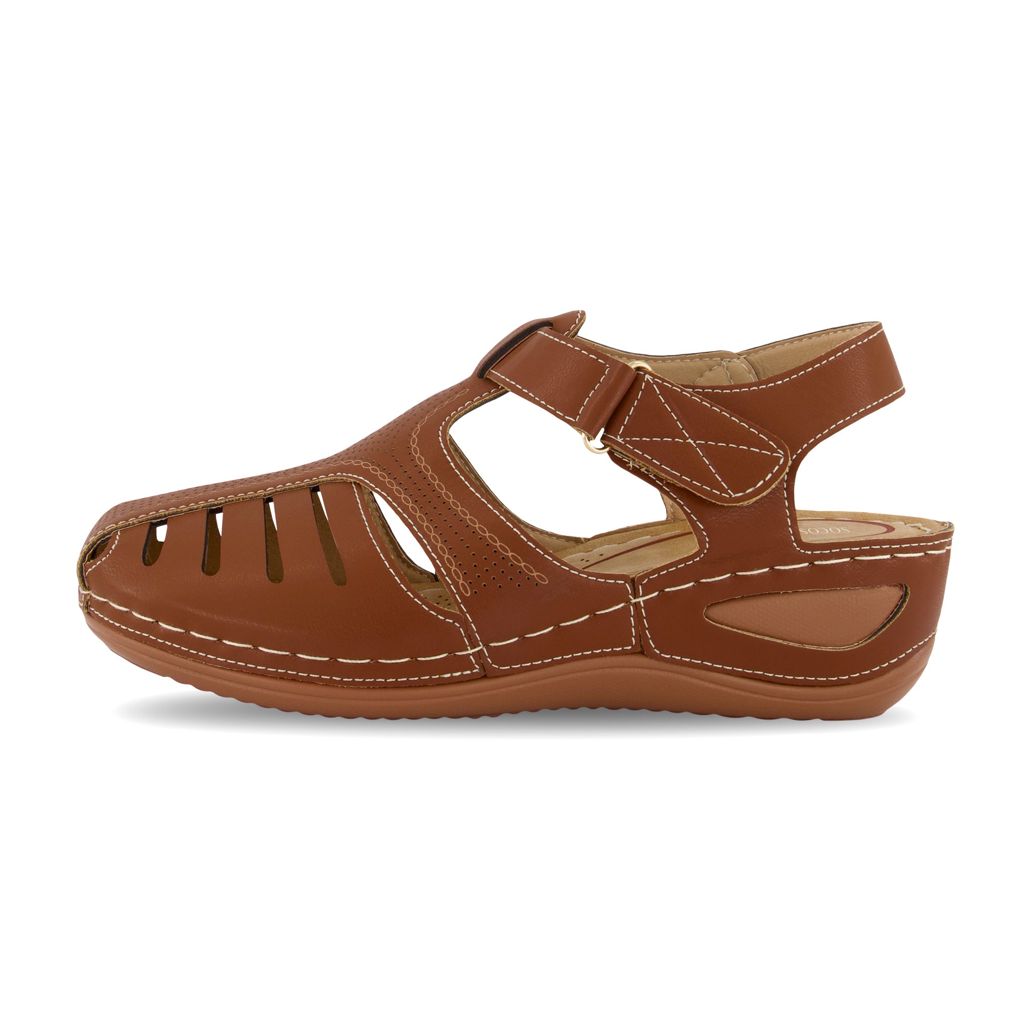 Lightweight Hook Loop Wedges Sandals-Soco Sands