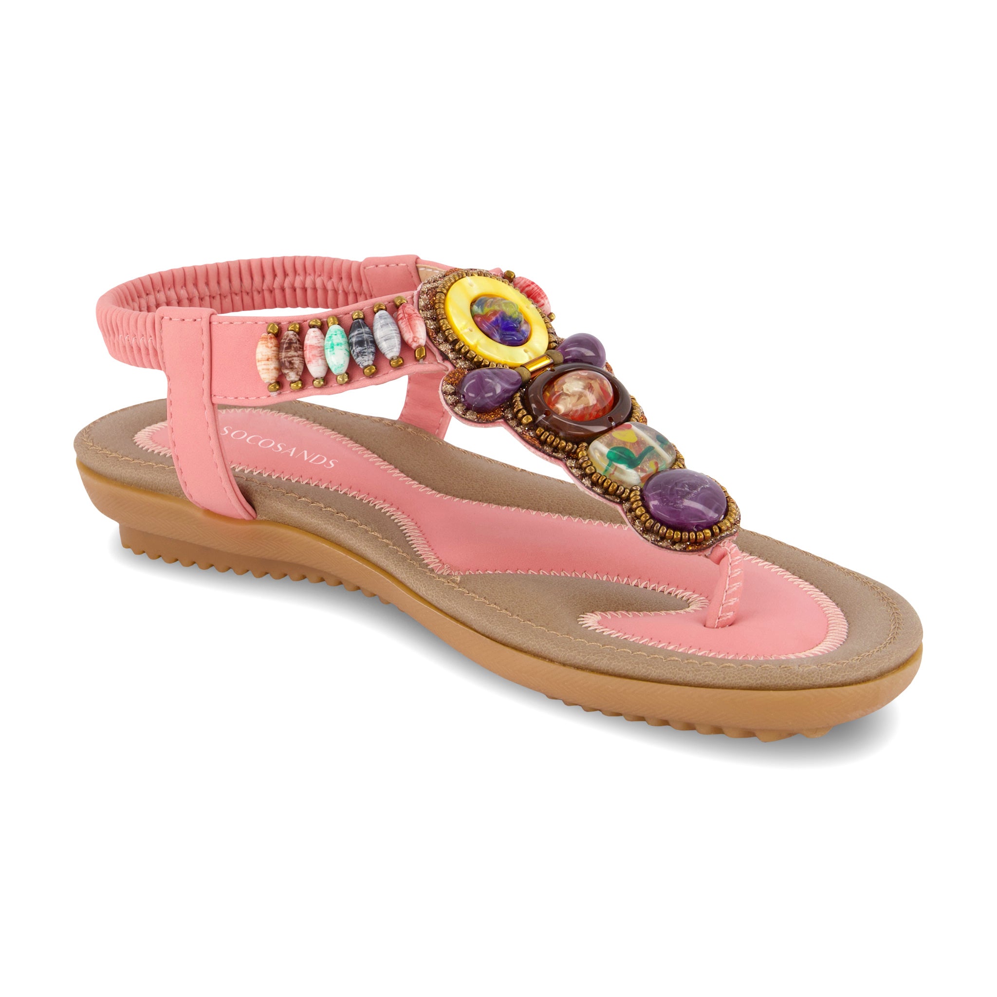 Bohemia Bead Style Herringbone Sandals-Soco Sands