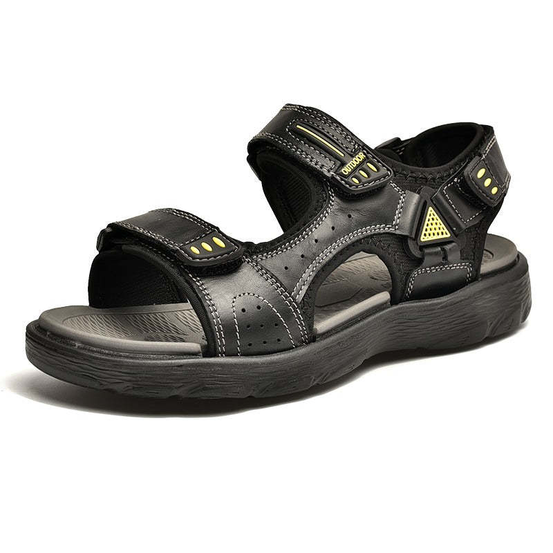 Classic Summer Men's Genuine Leather Sandals-Soco Sands