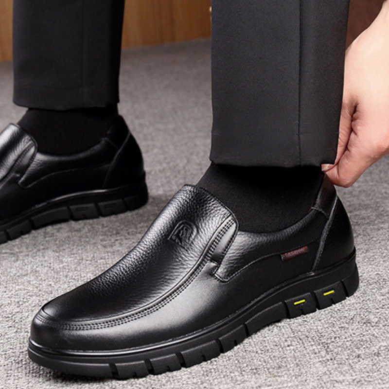 Men's Flat Platform Casual Leather Shoes-Soco Sands