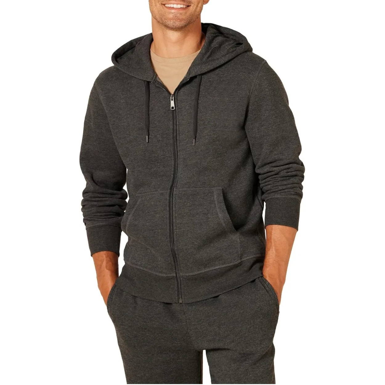 Casual Zip Up Hoodie For Everyday Wear For Men