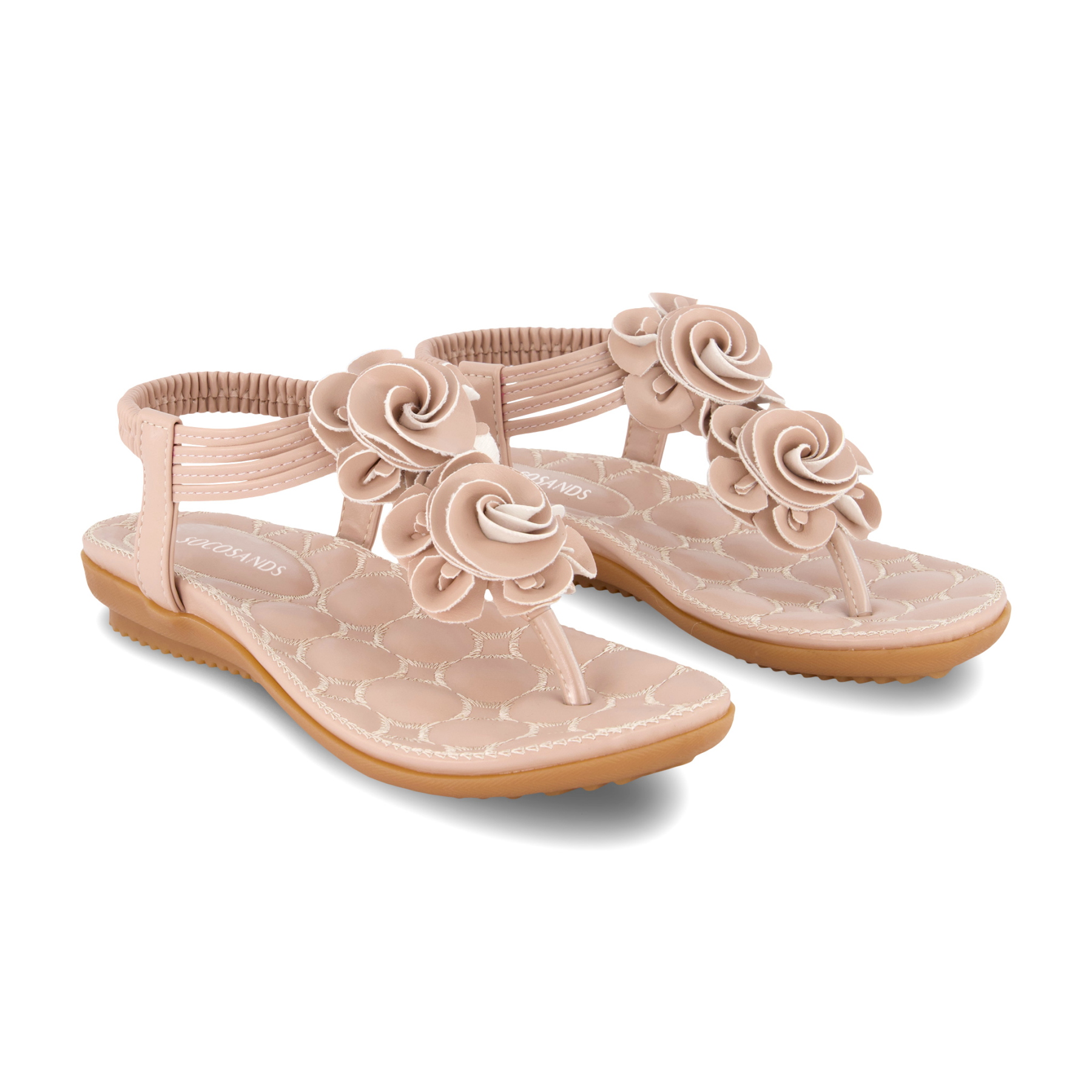 Flower Casual Beach Female Flat Sandals-Soco Sands