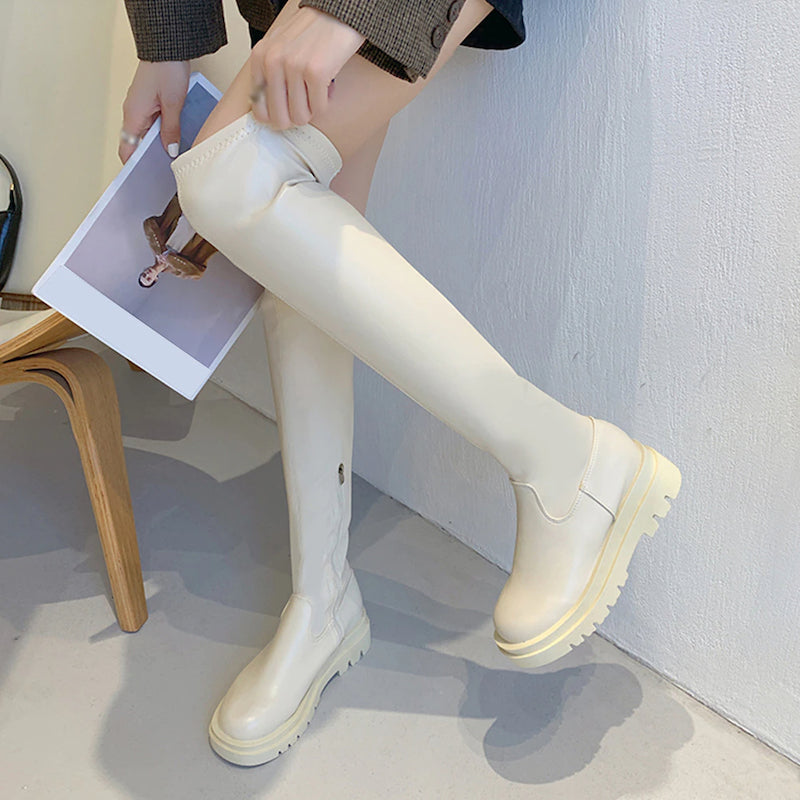 Platform Thigh High Boots-Soco Sands