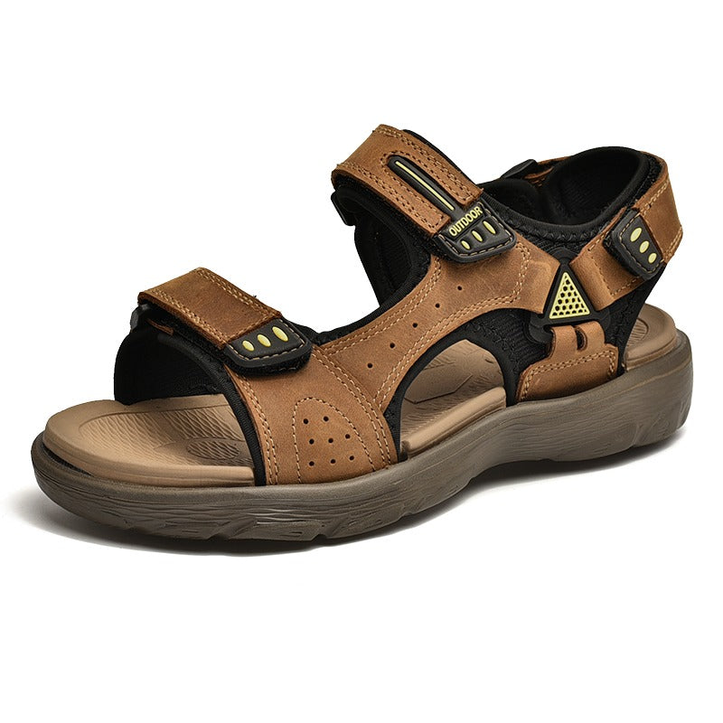 Classic Summer Men's Genuine Leather Sandals-Soco Sands