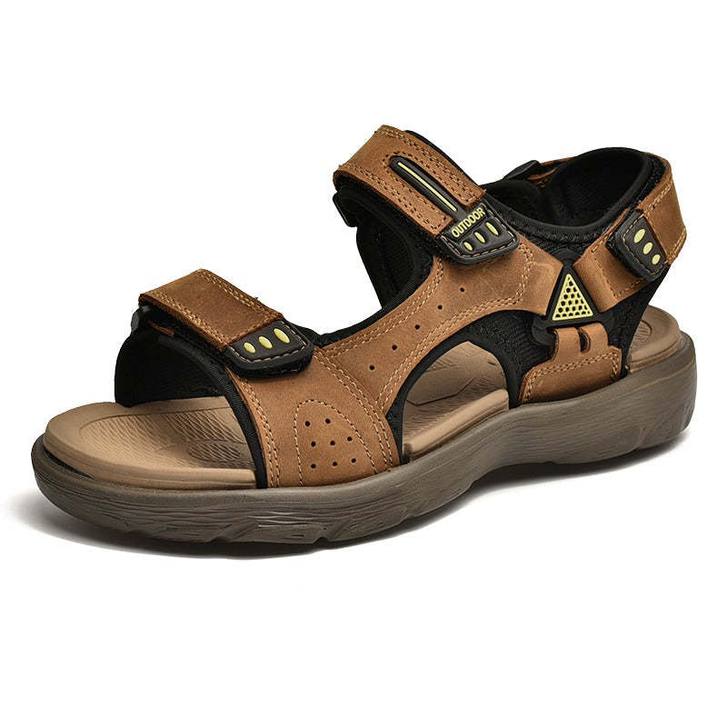 Classic Summer Men's Genuine Leather Sandals-Soco Sands