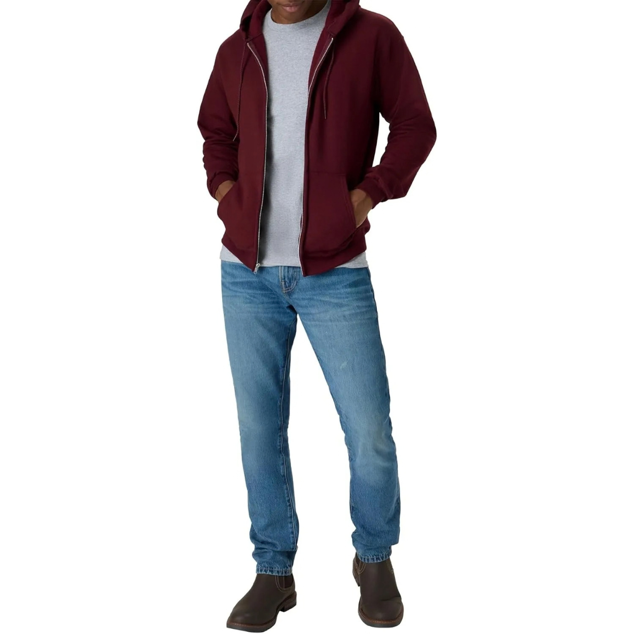 Casual Full Zip Hoodie For Everyday Wear For Men