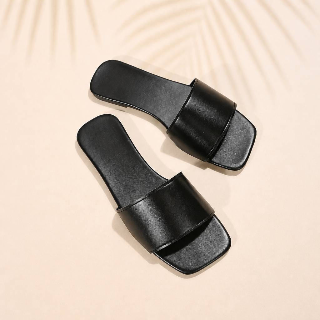 Casual Minimalist Summer Flat Slide Mule Sandals For Women