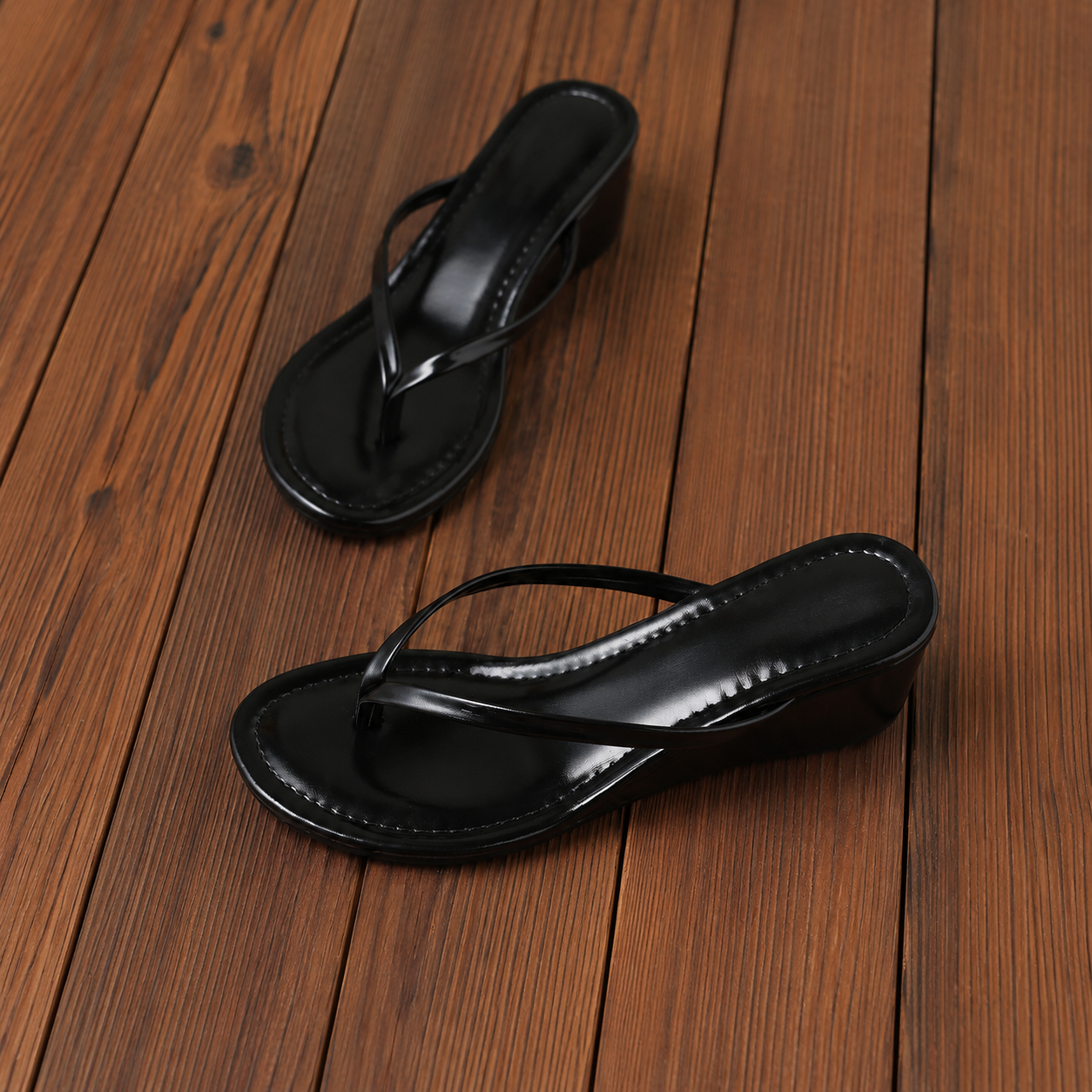 Casual Solid Wedge Mules Sandals For Women