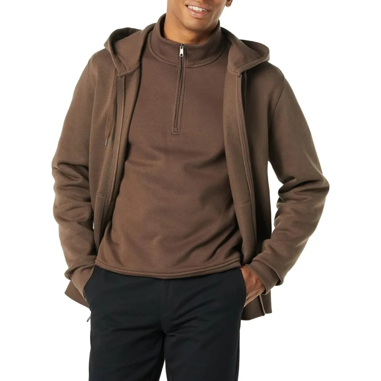 Casual Zip Up Hoodie For Everyday Wear For Men
