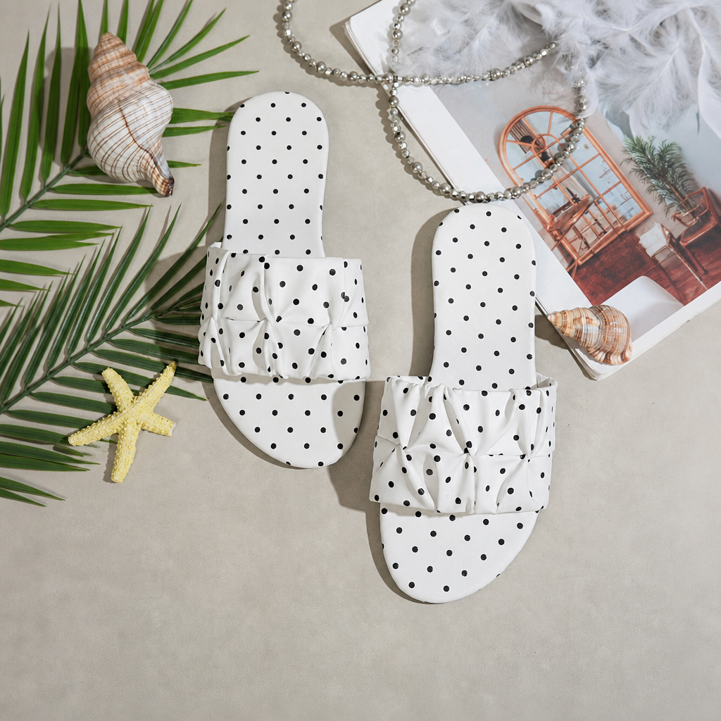 Big Bow Flat Slip On Slippers with Lightweight Design for Women