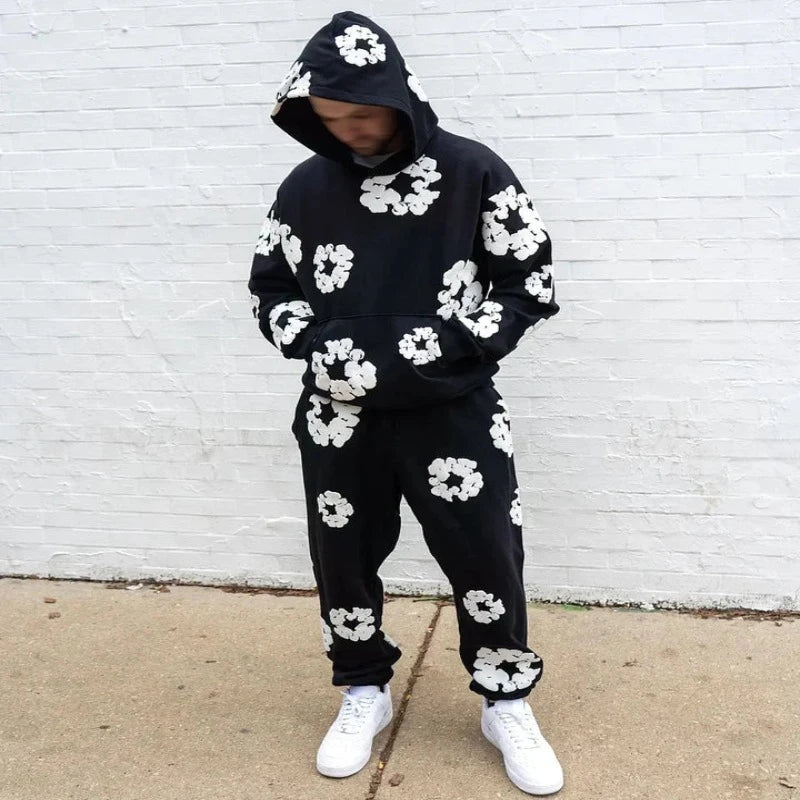 Denim Streetwear Pullover Hoodie Sweatshirt