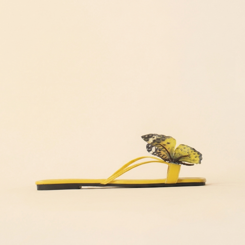 Butterfly Decor Flat Flip Flop Sandals For Women Summer Wear