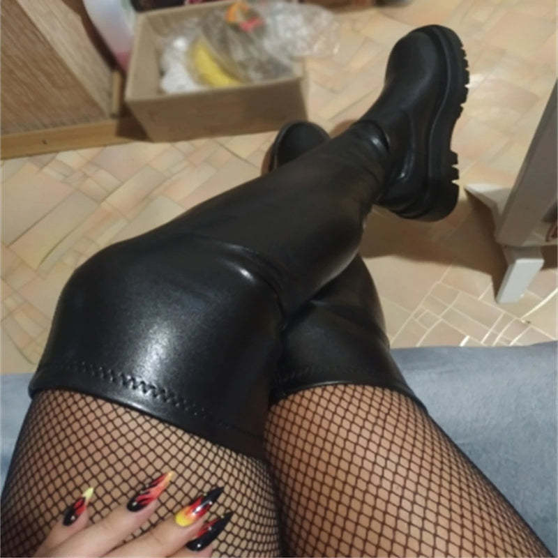 Platform Thigh High Boots-Soco Sands