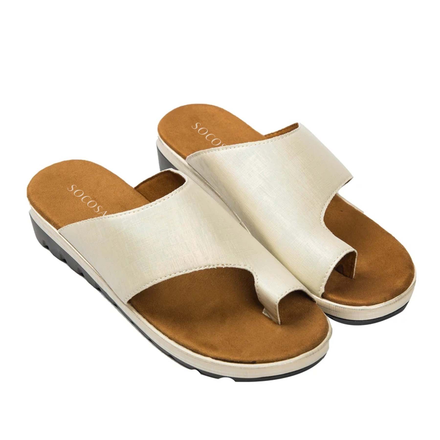 Comfy Platform Wide Sandals-Soco Sands