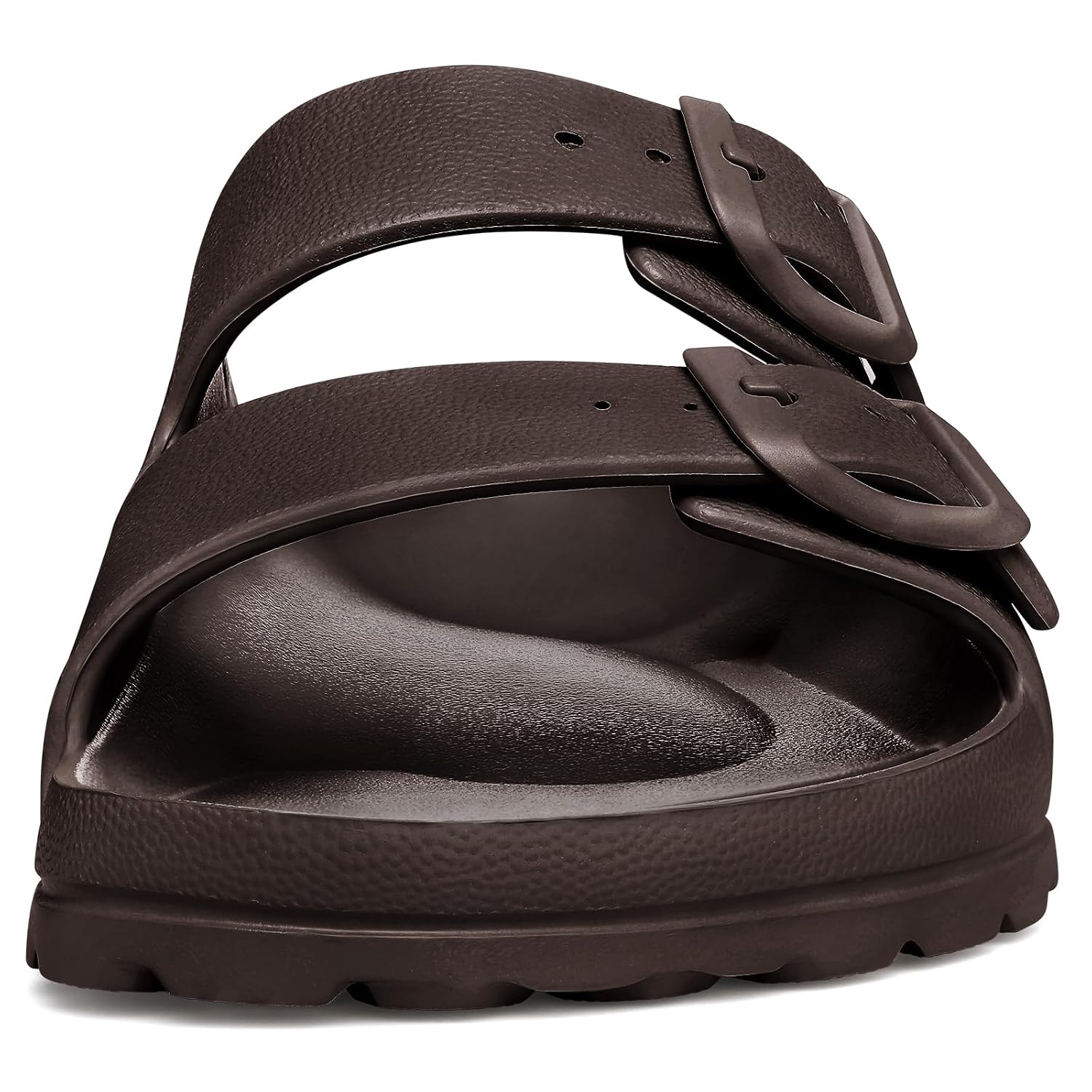 Lightweight Slip On Slide Waterproof Sandals With Adjustable Double Buckle For Women