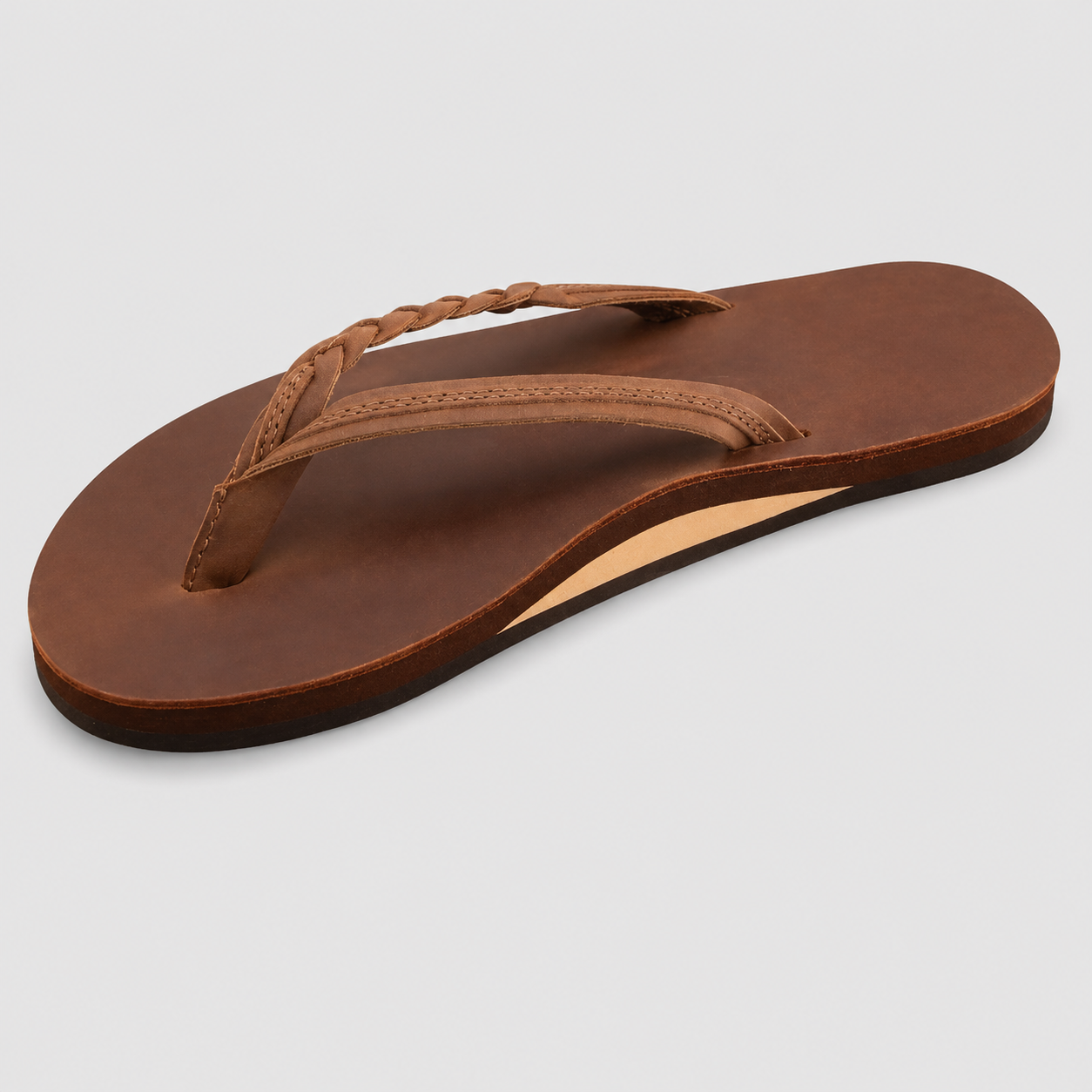 Single Strap Braided Leather Sandals For Women