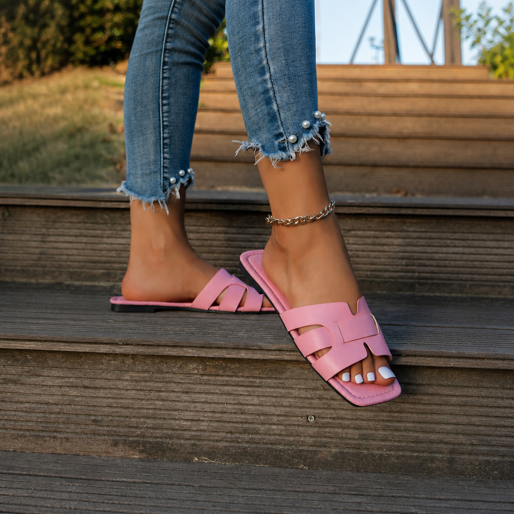 Casual Korean Style Flat Slide Sandals for Women