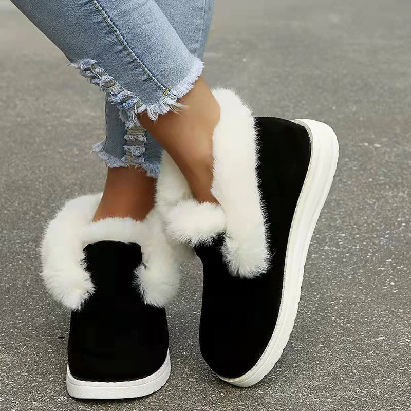 Winter Warm Ankle Plush Fur Boots-Soco Sands