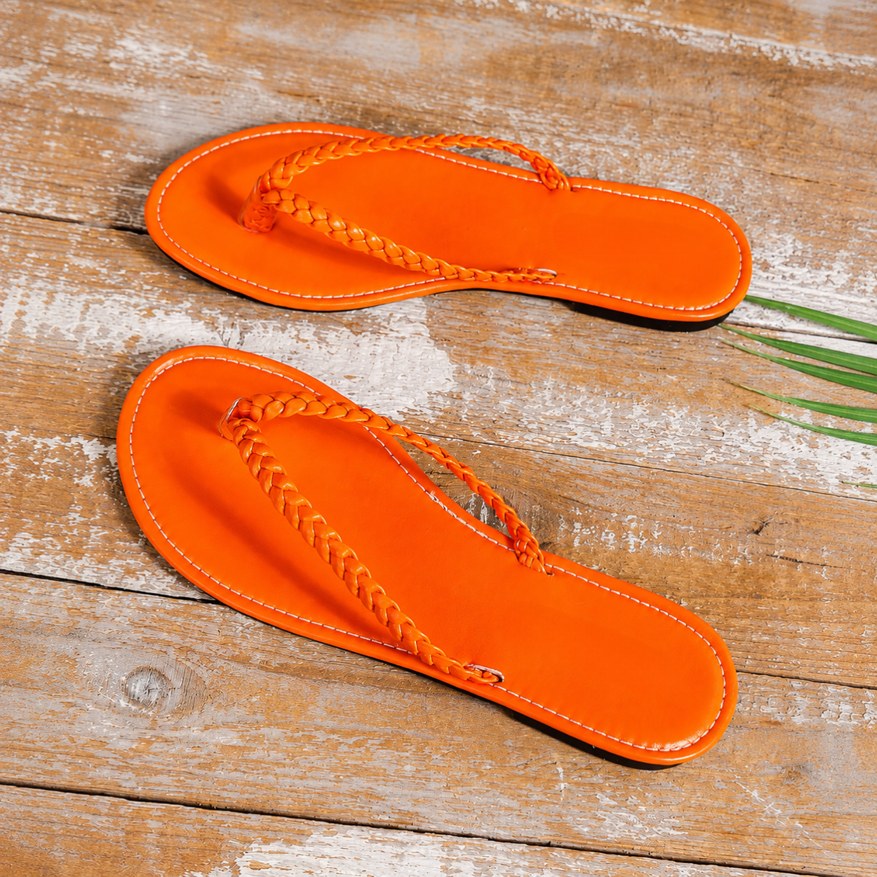Casual Woven Beach Flip Flop Sandals For Women