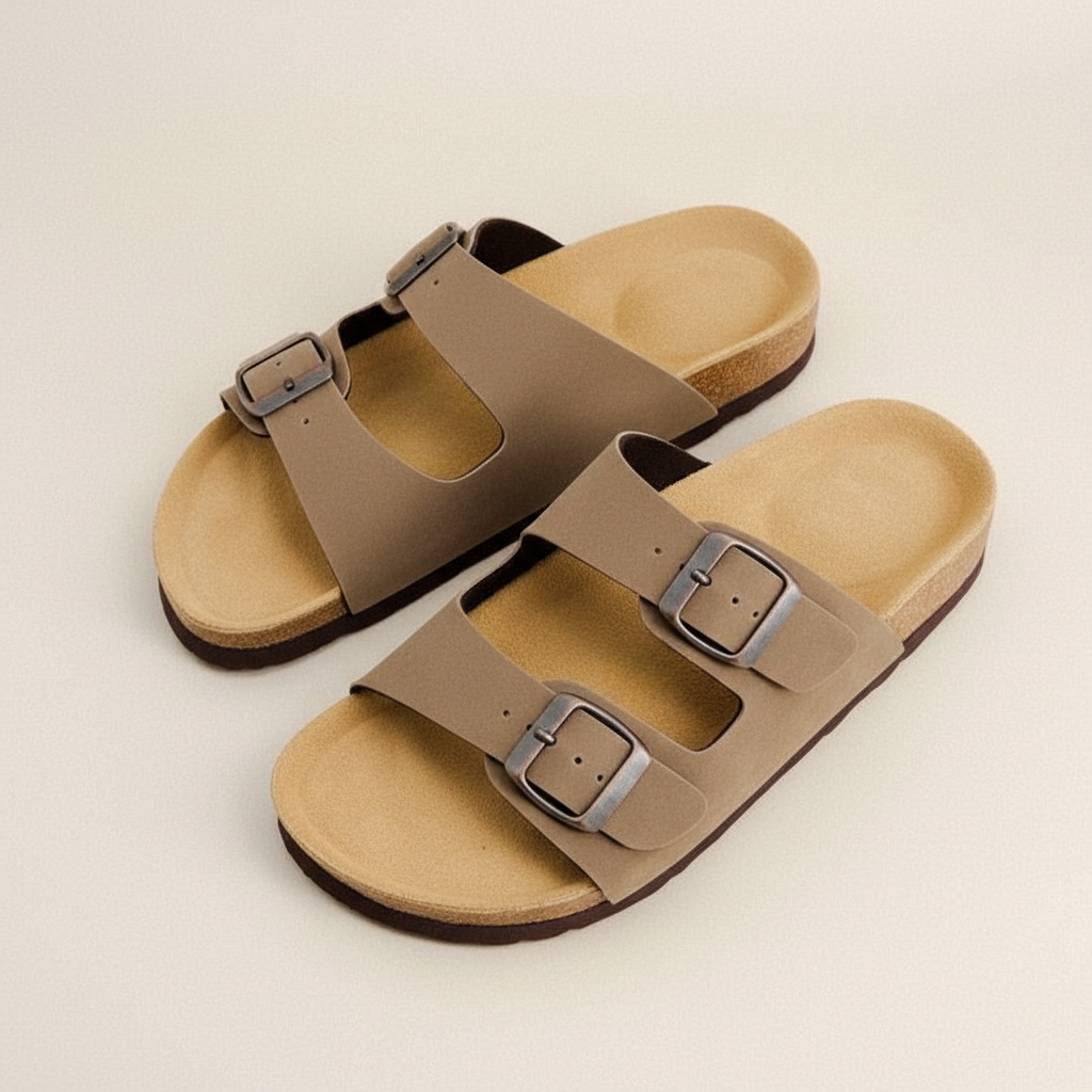 Lane Cork Footbed Sandal With Adjustable Buckles For Women 