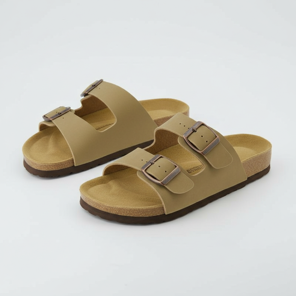 Lane Cork Footbed Sandal With Adjustable Buckles For Women 