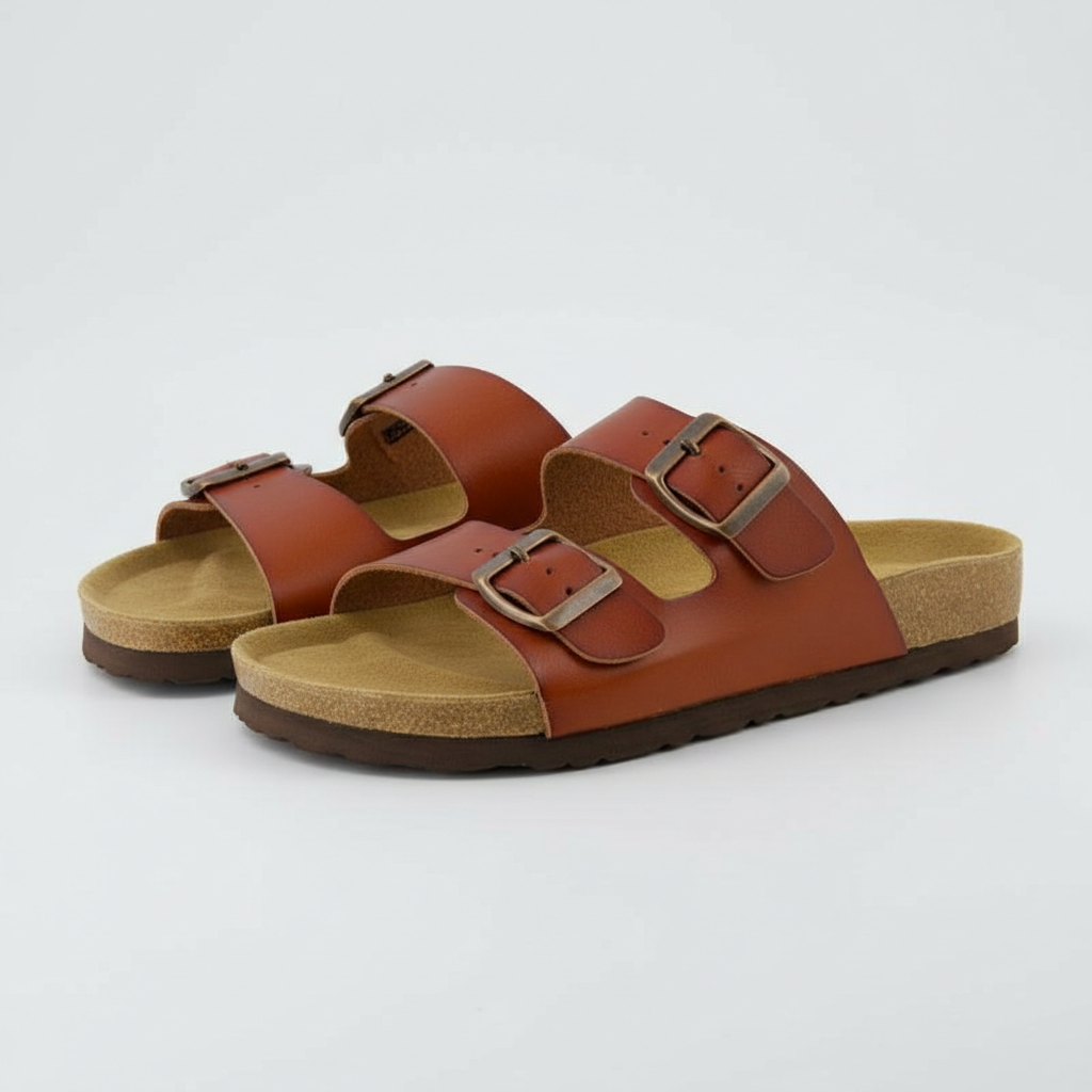 Lane Cork Footbed Sandal With Adjustable Buckles For Women 